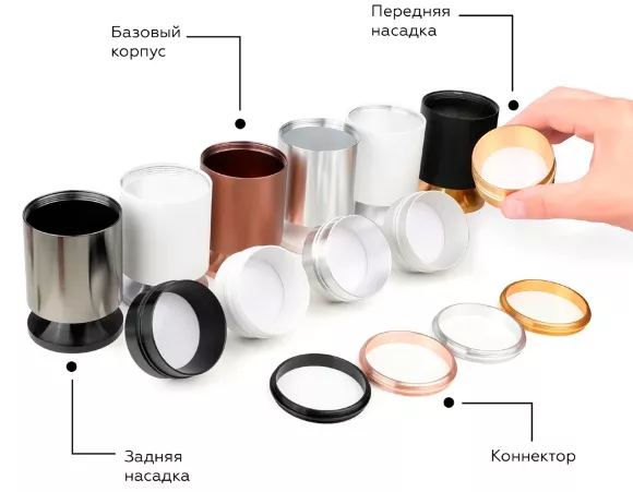 Коннектор декоративный Ambrella Light DIY Spot A2072, Золото, Металл, Современный стиль, вид сверху Коннектор декоративный Ambrella Light DIY Spot A2072, Золото, Металл, Современный стиль, вид сверху