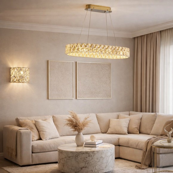 Подвесная люстра с пультом управления Modelux ML.335.900.300 GD