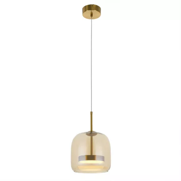 Подвесной светильник Myfar Charlie MR2132-1PL, Латунь, Янтарный, Теплый белый Подвесной светильник Myfar Charlie MR2132-1PL, Латунь, Янтарный, Теплый белый