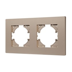 Рамка на 2 поста пластиковая Arlight FRM-PERIO-PL-2-GD 049753