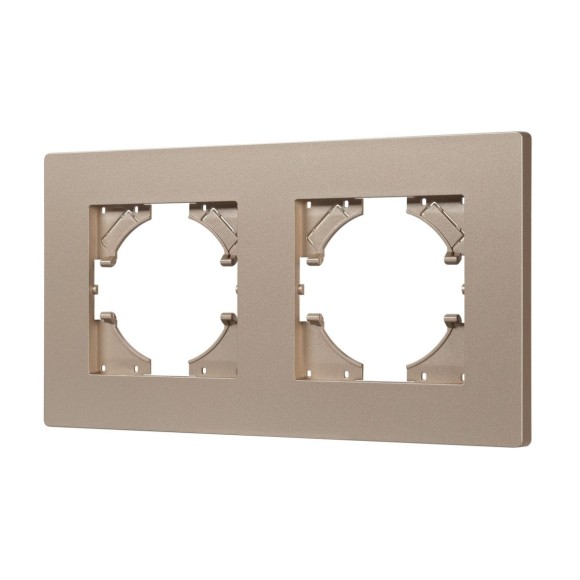 Рамка на 2 поста пластиковая Arlight FRM-PERIO-PL-2-GD 049753