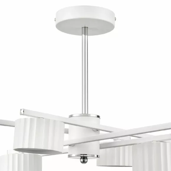 Люстра на штанге Lumion Karina 8241/8C, Белый, Металл, Минимализм стиль, вид снизу Люстра на штанге Lumion Karina 8241/8C, Белый, Металл, Минимализм стиль, вид снизу