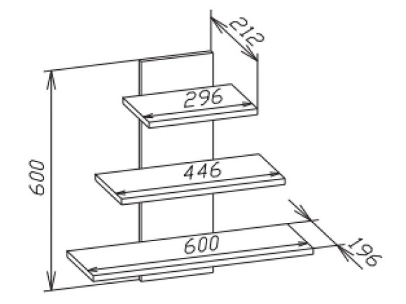 Полка навесная ПК-8 SK_00-00011515