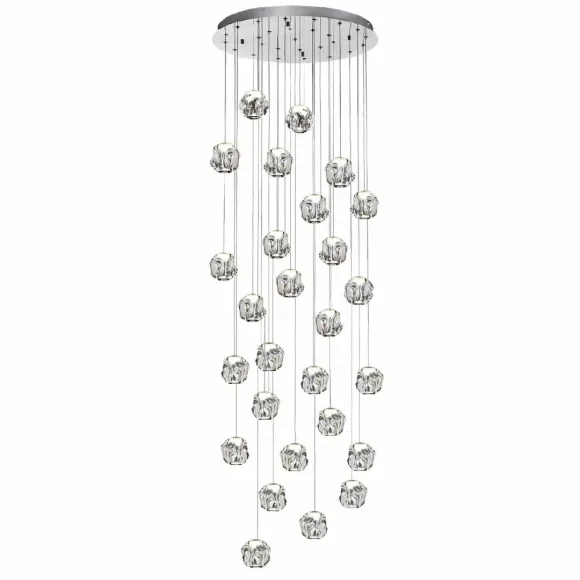 Каскадная люстра Odeon Light Jemstone 5084/120L, Хром, Прозрачный, Нейтральный белый Каскадная люстра Odeon Light Jemstone 5084/120L, Хром, Прозрачный, Нейтральный белый