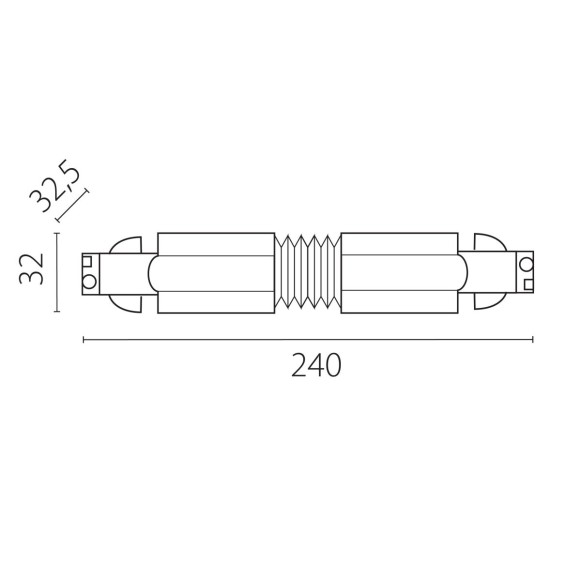 Соединение гибкое к треку 5040xx-(F)/(R) Lightstar Quattro 504157-FR