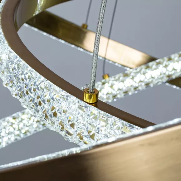 Подвесная люстра Arte Lamp Orione A2182SP-160PB, Золото, Прозрачный, От теплого до холодного, крупный план Подвесная люстра Arte Lamp Orione A2182SP-160PB, Золото, Прозрачный, От теплого до холодного, крупный план