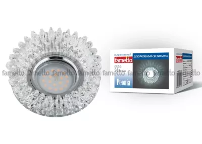 Встраиваемый светильник Fametto Peonia DLS-P113 GU5.3 CHROME/CLEAR