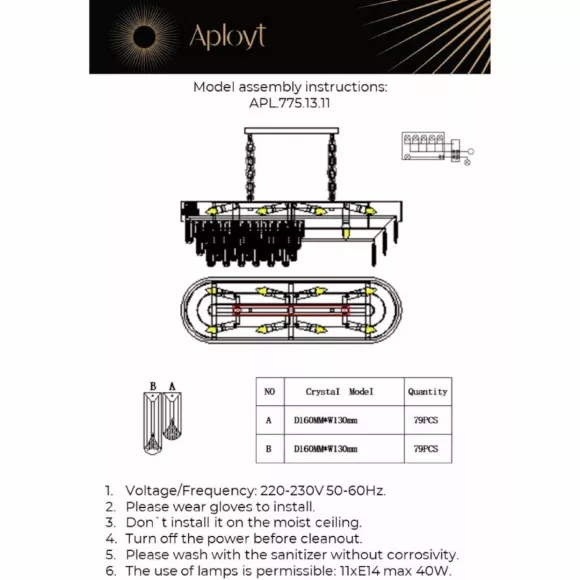 Подвесная люстра Aployt Matylda APL.775.13.11 Подвесная люстра Aployt Matylda APL.775.13.11