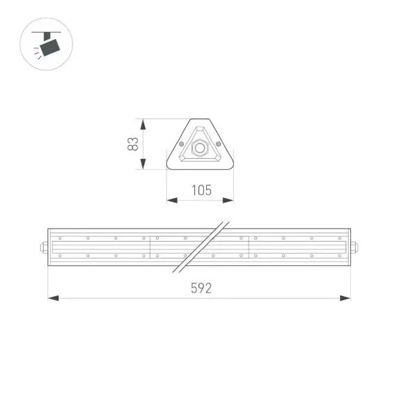 Линейный светильник Arlight SP-LAGERN-L630-100W Day5000 052024
