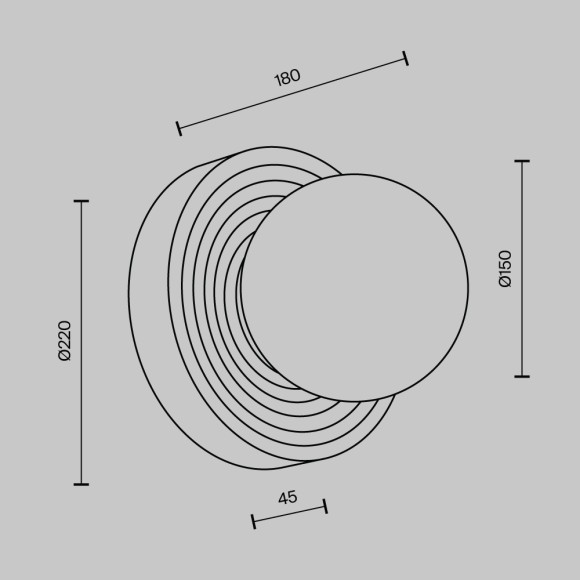 Настенный светильник Maytoni Careless MOD403WL-01BG