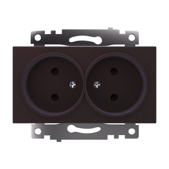 Розетка 2-местная с защитной шторкой Stekker Катрин GLS10-7113-04 49026