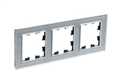 Рамка 3-ая Systeme Electric AtlasDesign Nature Стекло алюминий ATN320303