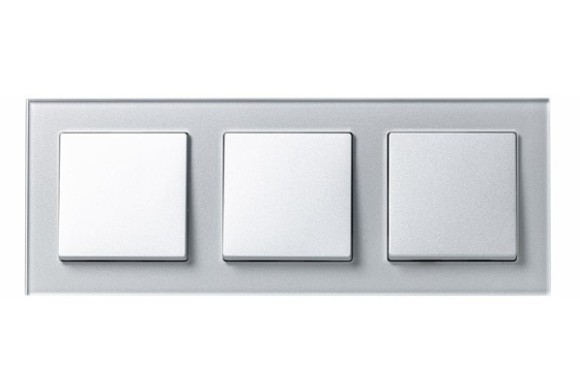 Рамка 3-ая Systeme Electric AtlasDesign Nature Стекло алюминий ATN320303