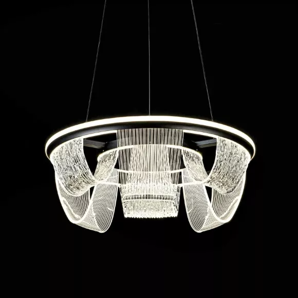 Подвесной светильник LED4U L7706-460 BK, Черный, Белый, От теплого до холодного Подвесной светильник LED4U L7706-460 BK, Черный, Белый, От теплого до холодного