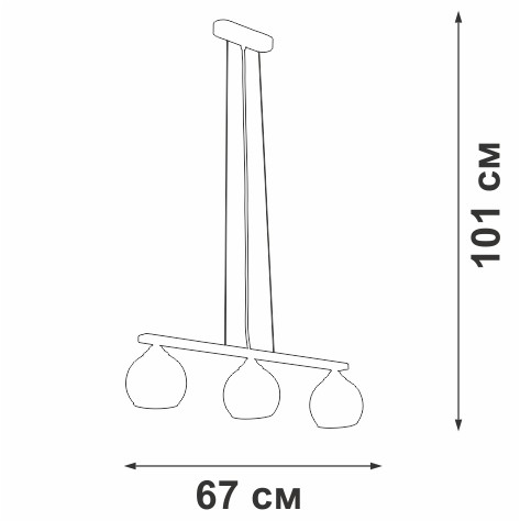 Подвесной светильник Vitaluce V3107-1/3S