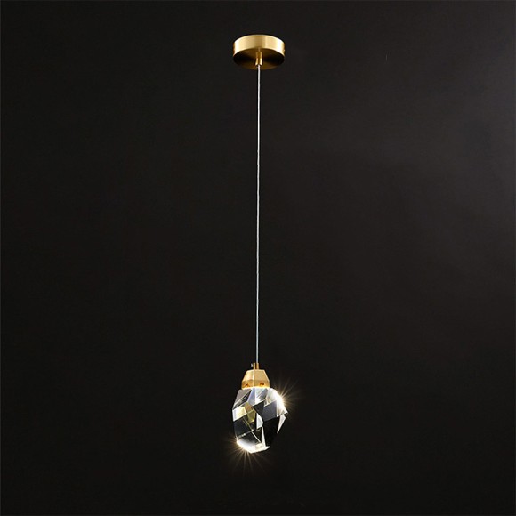 Подвесной светильник Delight Collection Crystal rock II 9701P/1 brass