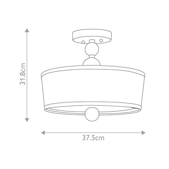 Потолочный светильник Hinkley Zelda HK-ZELDA-SF-PN