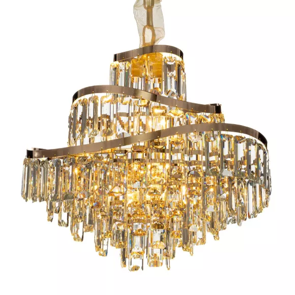 Подвесная люстра Citilux Naiad CL315152, Золото, Прозрачный, Металл, крупный план