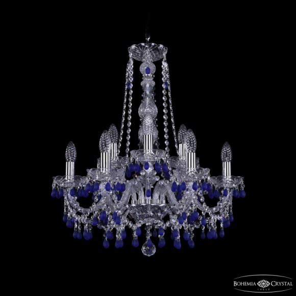 Подвесная люстра Bohemia Ivele Crystal 1410/6+3/195/h-63 Ni V3001
