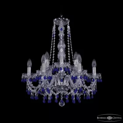 Подвесная люстра Bohemia Ivele Crystal 1410/6+3/195/h-63 Ni V3001
