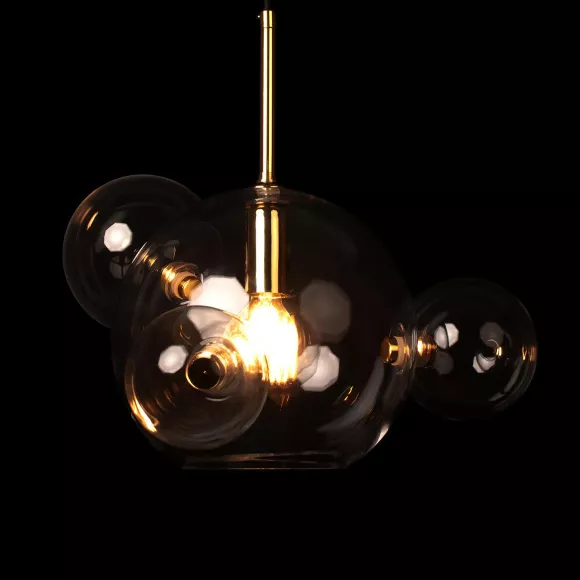 Подвесной светильник Loft IT Bolle 2027-P4 mini, Золото, Прозрачный, Металл, крупный план