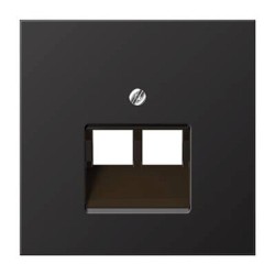 Крышка для сдвоенной телефонной и компютерной розетки UAE Jung LS 990 AL2969-2UAD