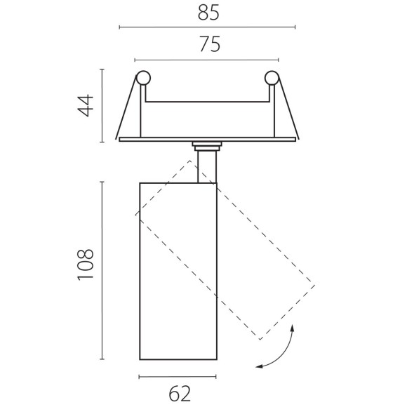 Встраиваемый светильник Lightstar Alta Base A5147RS