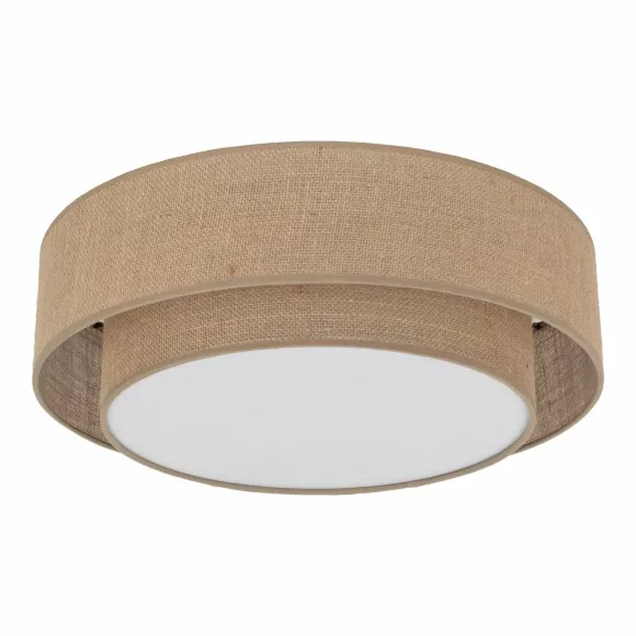 Потолочный светильник TK Lighting 11046 Calisto Juta a073165, Белый, Коричневый, Металл