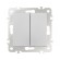 Выключатель двухклавишный Arte Milano 206.30-2.silver