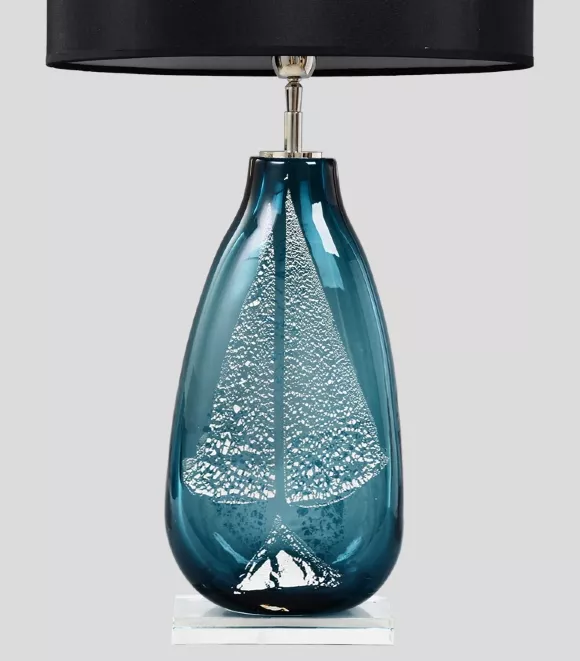 Настольная лампа Delight Collection Crystal Table Lamp BRTL3145, Синий, Черный, Стекло, крупный план Настольная лампа Delight Collection Crystal Table Lamp BRTL3145, Синий, Черный, Стекло, крупный план