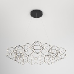 Подвесная светодиодная люстра Eurosvet Uma 90169/15 черный жемчуг