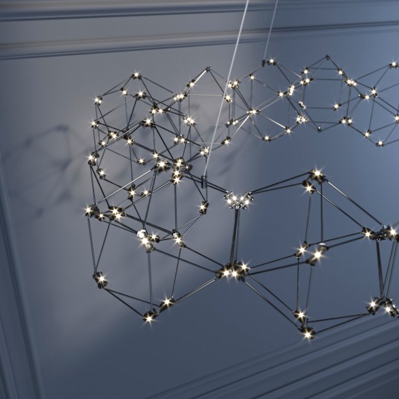 Подвесная светодиодная люстра Eurosvet Uma 90169/15 черный жемчуг