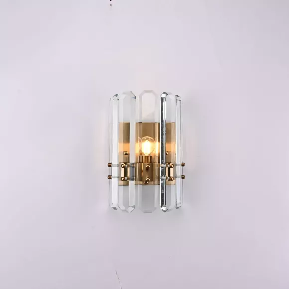 Настенный светильник ImperiumLoft Restoration Hardware BONNINGTON 85016-22, Неоклассика, Латунь, Прозрачный