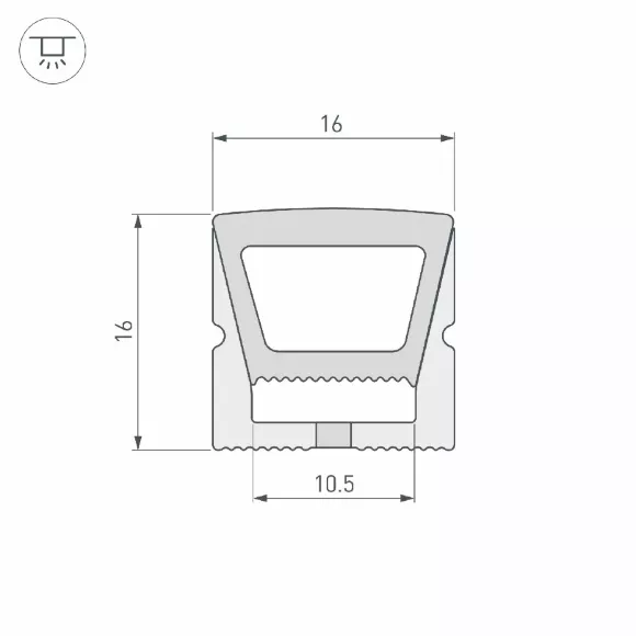 Силиконовый профиль Arlight WPH-FLEX-1616-TOP-S11-5m WHITE 040270 Силиконовый профиль Arlight WPH-FLEX-1616-TOP-S11-5m WHITE 040270