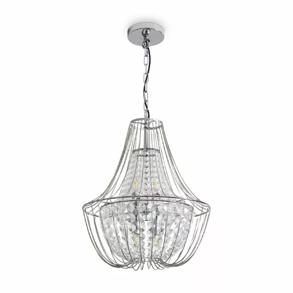 Подвесная люстра Freya Pava FR1016PL-04S, Неоклассика, Прозрачный, Хром Подвесная люстра Freya Pava FR1016PL-04S, Неоклассика, Прозрачный, Хром