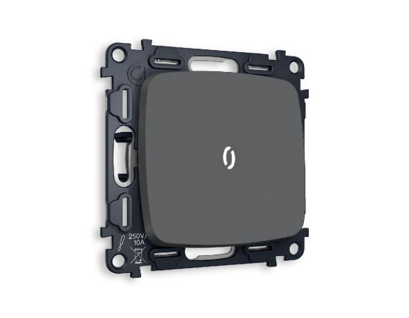 Комплект механизма 1-кл проходного выключателя с подсветкой Ambrella Volt Omega MO902035