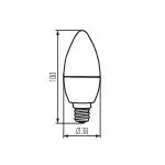 Лампа светодиодная Kanlux Dun E14 3W 3000К 19311, Теплый белый, Польша Лампа светодиодная Kanlux Dun E14 3W 3000К 19311, Теплый белый, Польша