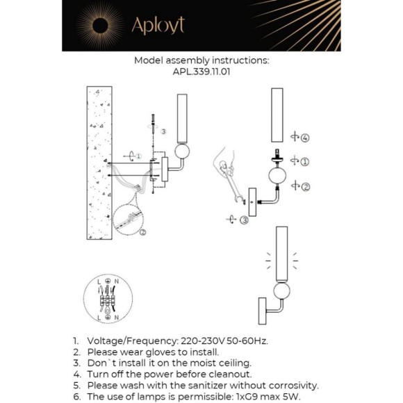 Бра Aployt Gienia APL.339.11.01