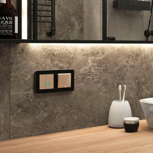 Рамка на 2 поста Werkel Platinum черный алюминий 4690389184451 W0022608