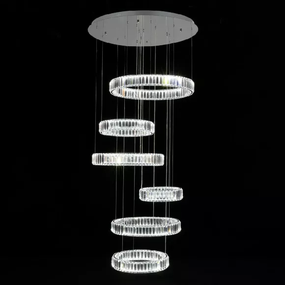 Каскадная люстра Citilux Чезаре CL338661, декоративные элементы крупным планом