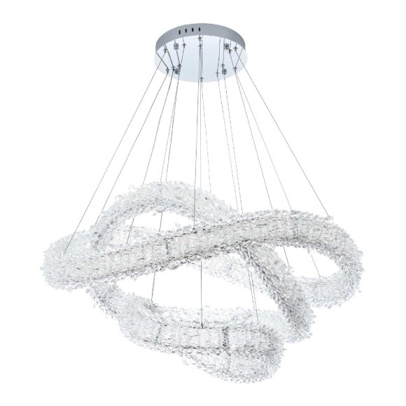 Подвесная светодиодная люстра с пультом управления Modelux MS.5003.800.600.400 CR