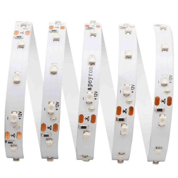 Светодиодная лента Apeyron 12В СТ 4,8Вт/м smd3528, 60д/м IP67 (НАНО) 5м желтая 00-83