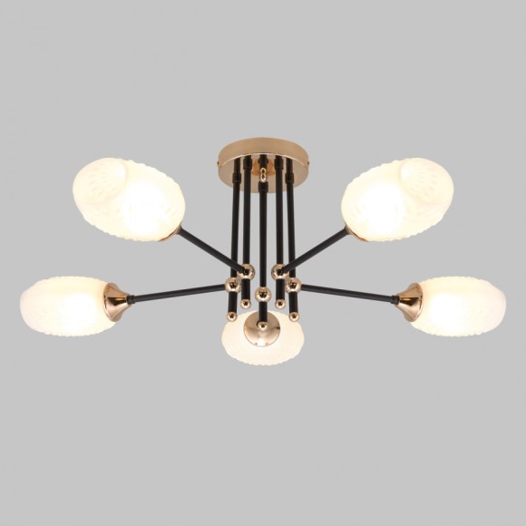 Потолочная люстра IMEX MD.4144-5-S-BK+FGD