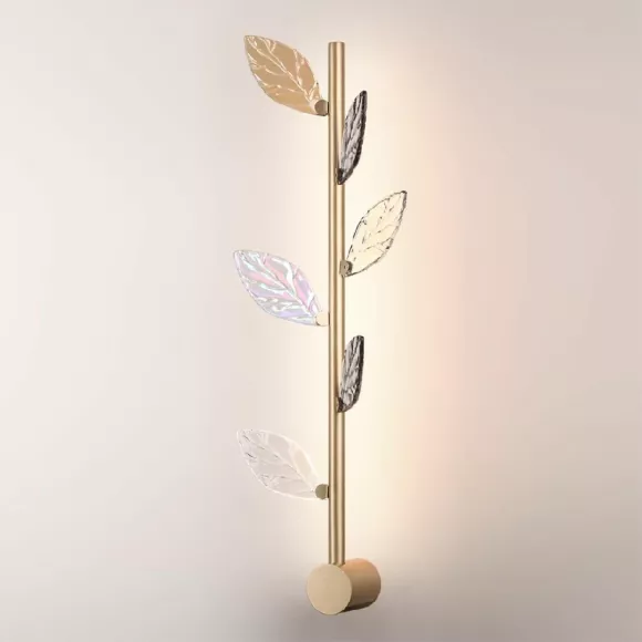 Настенный светильник Odeon Light L-vision Listva 5445/5WL, Золото, Прозрачный, Теплый белый Настенный светильник Odeon Light L-vision Listva 5445/5WL, Золото, Прозрачный, Теплый белый
