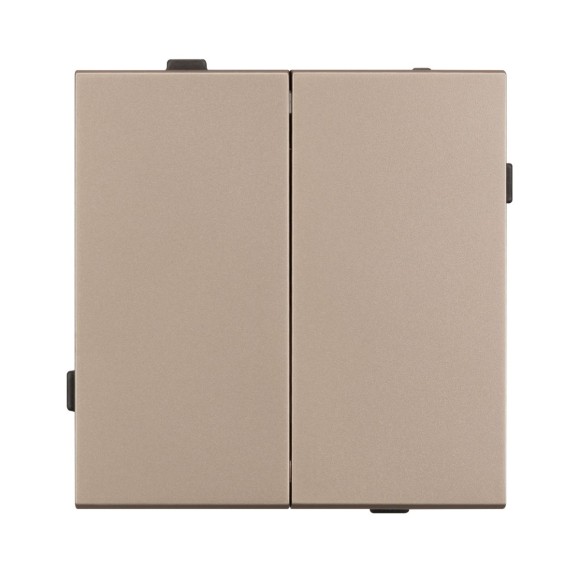 Механизм выключателя двухклавишный проходной Arlight SWT-TENDO-MKP2-PL-GD (230V, 10A) 054069