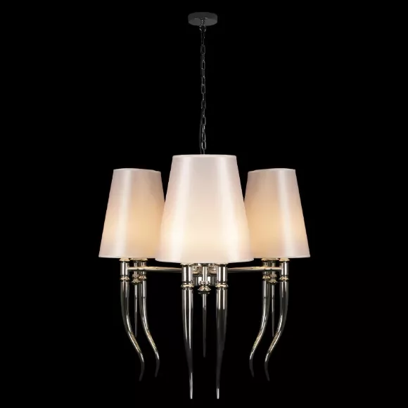 Подвесная люстра Loft IT Brunilde 10207/6 Chrome, Хром, Белый, Металл, крупный план Подвесная люстра Loft IT Brunilde 10207/6 Chrome, Хром, Белый, Металл, крупный план