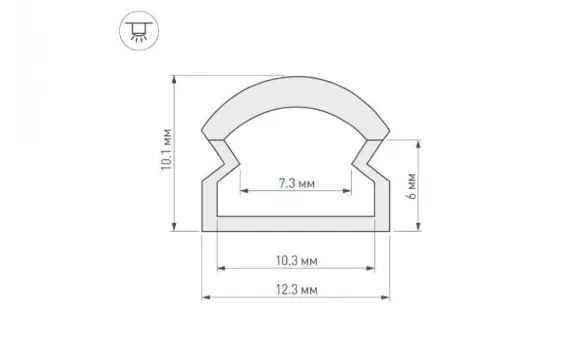 Профиль Arlight WPH-LINE-1210R-2000 OPAL 023303 Профиль Arlight WPH-LINE-1210R-2000 OPAL 023303