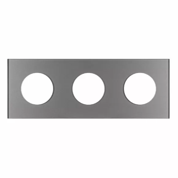 Рамка стеклянная на 3 поста Arlight FRM-GLARE-GC-3-GR 043840, Серый, Стекло, Россия