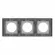 Рамка стеклянная на 3 поста Arlight FRM-GLARE-GC-3-GR 043840, Серый, Стекло