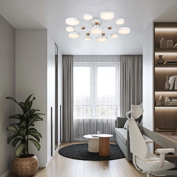 Потолочная светодиодная люстра с пультом управления LED4U L3201-960 WT